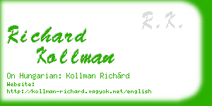 richard kollman business card