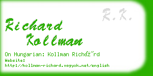 richard kollman business card